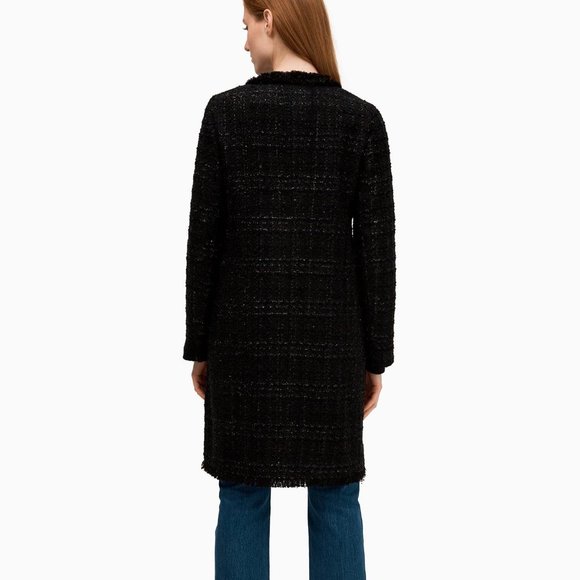 KATE SPADE Sparkle Tweed Black Coat NEW - Picture 5 of 5